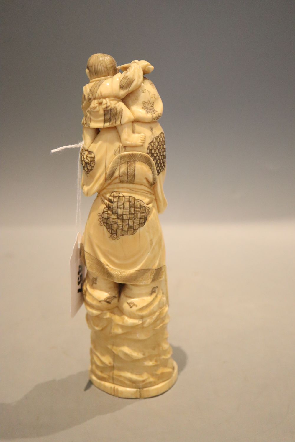 A Japanese Meiji ivory group